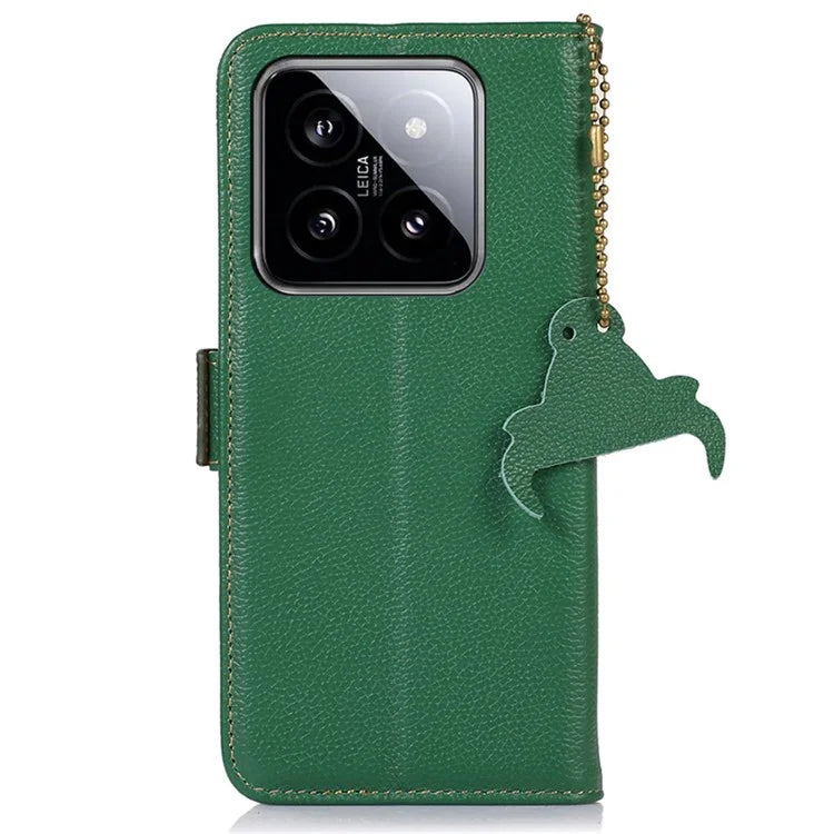 For Xiaomi 14 Pro Case RFID Blocking Litchi Texture Wallet Phone Cover