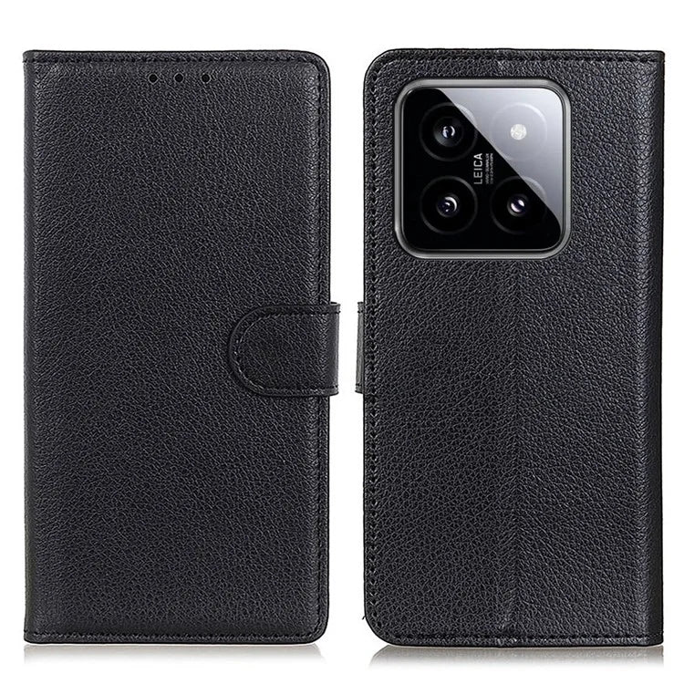 For Xiaomi 14 Pro Case Litchi Texture Wallet Leather Flip Phone Cover