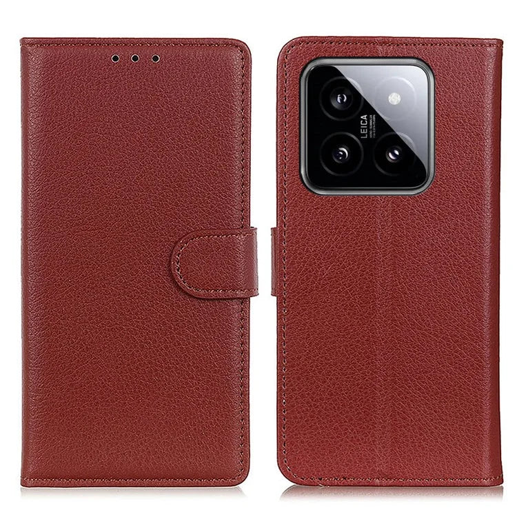 For Xiaomi 14 Pro Case Litchi Texture Wallet Leather Flip Phone Cover