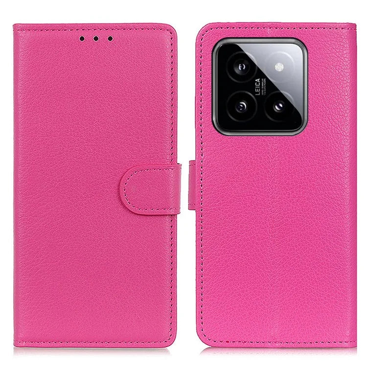 For Xiaomi 14 Pro Case Litchi Texture Wallet Leather Flip Phone Cover