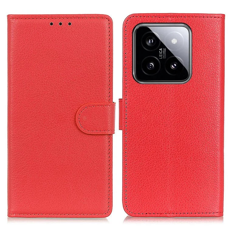 For Xiaomi 14 Pro Case Litchi Texture Wallet Leather Flip Phone Cover