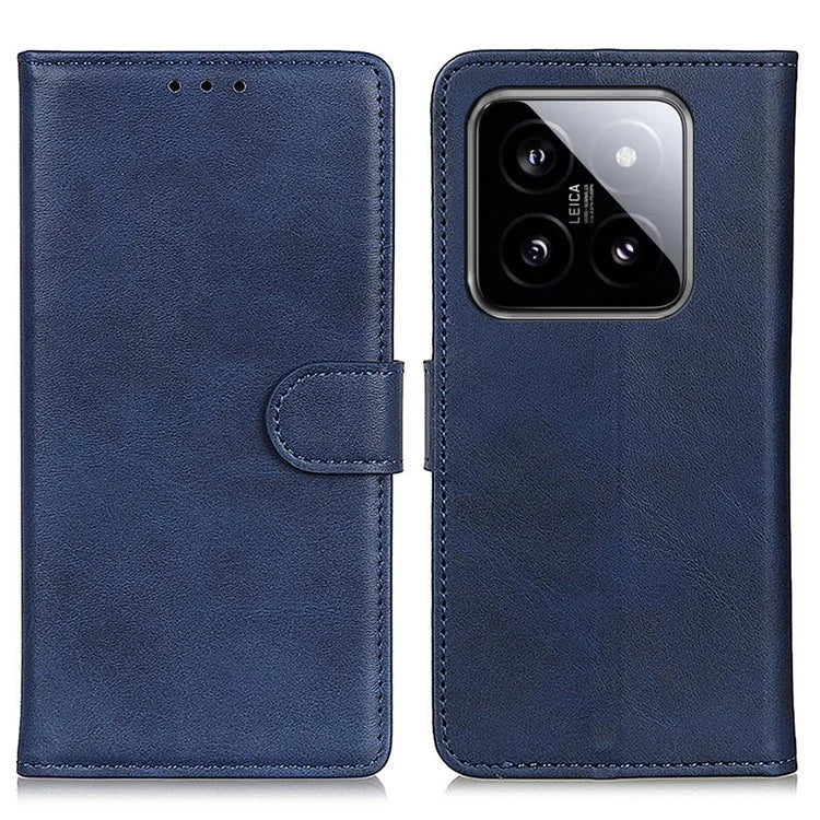 For Xiaomi 14 Pro Case Cowhide Texture PU Leather Wallet Phone Cover