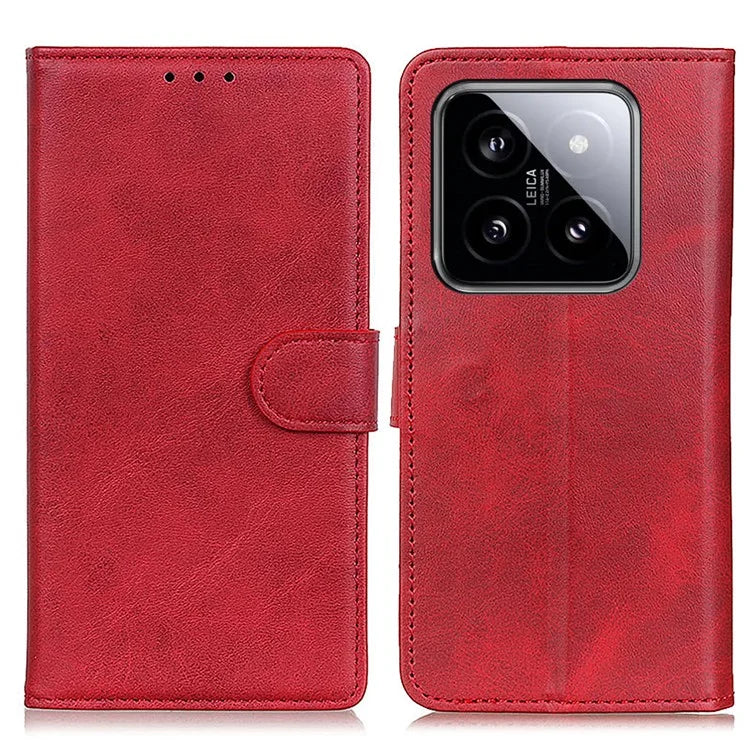 For Xiaomi 14 Pro Case Cowhide Texture PU Leather Wallet Phone Cover