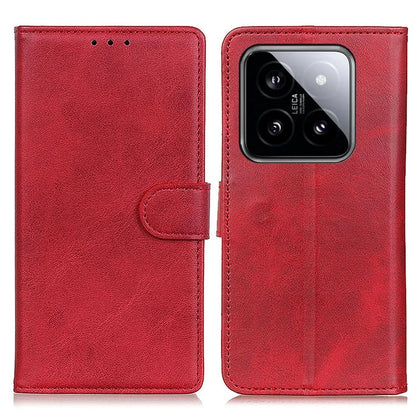 For Xiaomi 14 Pro Case Cowhide Texture PU Leather Wallet Phone Cover