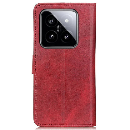 For Xiaomi 14 Pro Case Cowhide Texture PU Leather Wallet Phone Cover