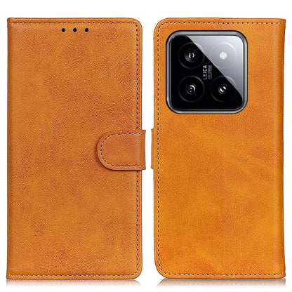 For Xiaomi 14 Pro Case Cowhide Texture PU Leather Wallet Phone Cover