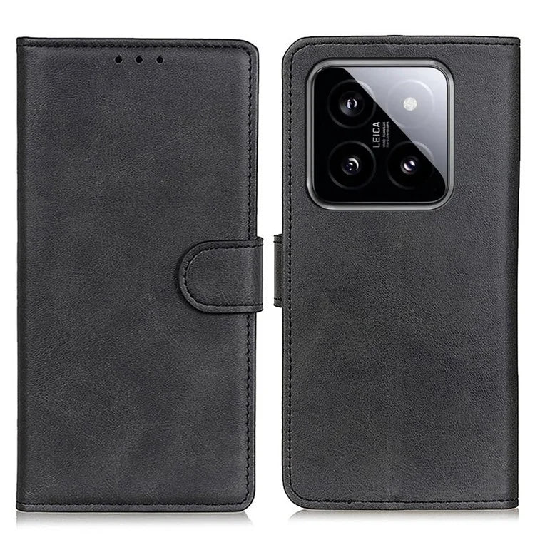 For Xiaomi 14 Pro Case Cowhide Texture PU Leather Wallet Phone Cover