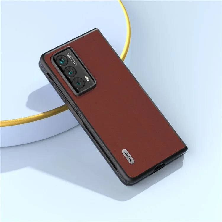 ABEEL For Honor Magic Vs2 5G Case Genuine Cow Leather+PC Anti-Fall Phone Cover