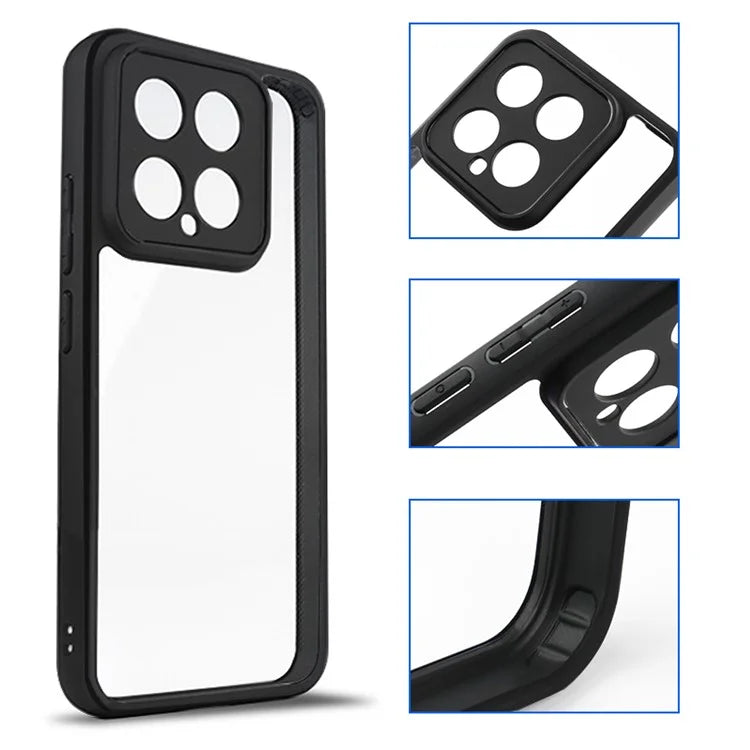 For Xiaomi 14 Case Dustproof Cell Phone Shell TPU + PC HD Clear Mobile Phone Cover