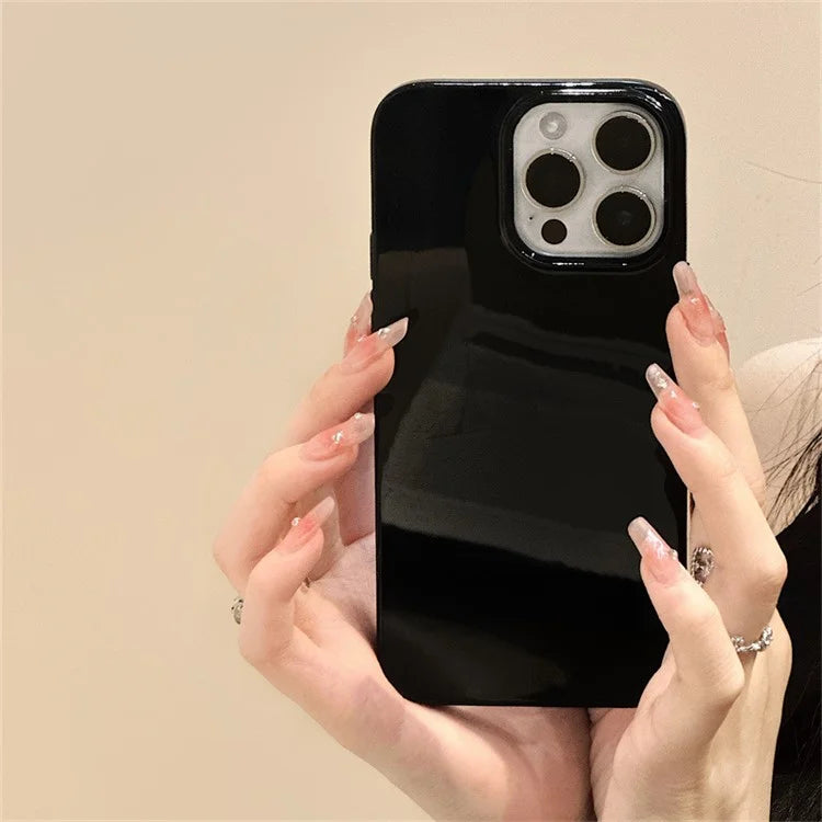 For iPhone 15 Pro Max Glossy Phone Case Soft TPU Protective Cover