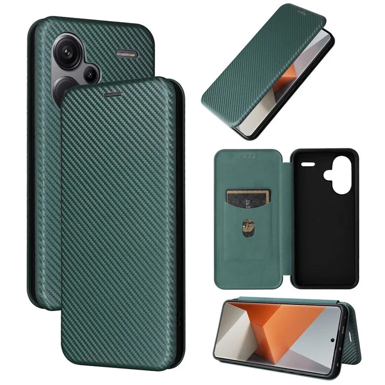 For Xiaomi Redmi Note 13 Pro+ 5G Case Stand Phone Leather Cover with Card Holder