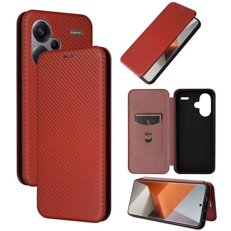 For Xiaomi Redmi Note 13 Pro+ 5G Case Stand Phone Leather Cover with Card Holder