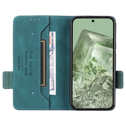 For Google Pixel 8a Case Hardware Decor PU Leather Stand Phone Cover