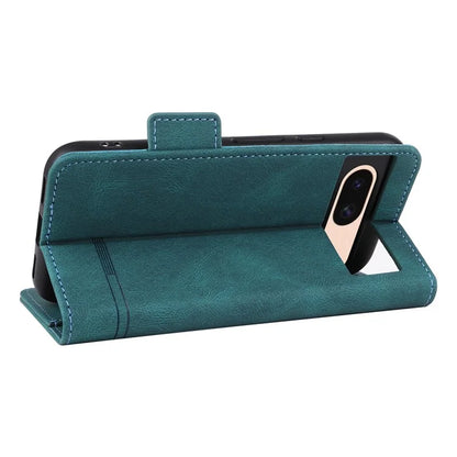 For Google Pixel 8a Case Hardware Decor PU Leather Stand Phone Cover