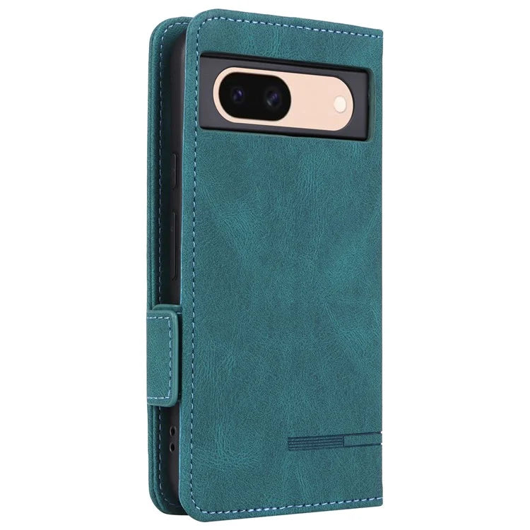 For Google Pixel 8a Case Hardware Decor PU Leather Stand Phone Cover