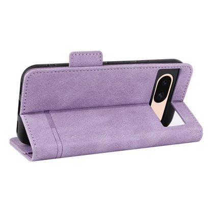 For Google Pixel 8a Case Hardware Decor PU Leather Stand Phone Cover
