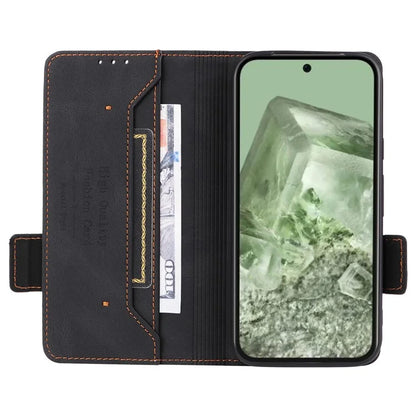 For Google Pixel 8a Case Hardware Decor PU Leather Stand Phone Cover