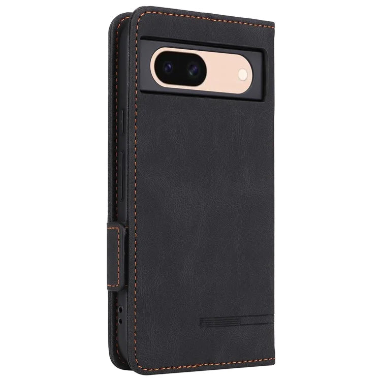 For Google Pixel 8a Case Hardware Decor PU Leather Stand Phone Cover