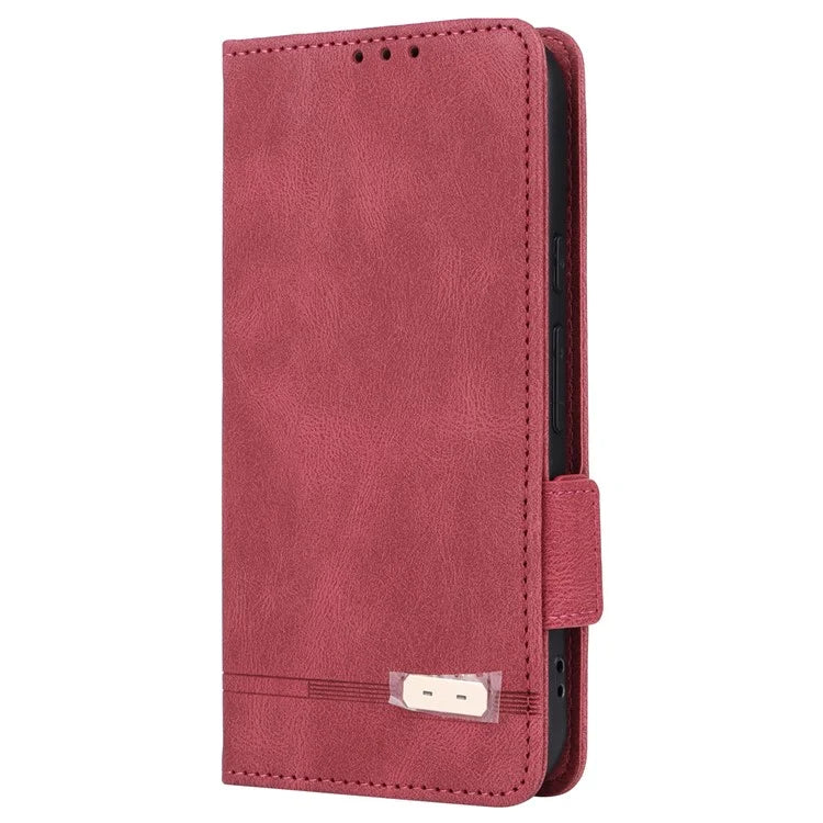 For Google Pixel 8a Case Hardware Decor PU Leather Stand Phone Cover