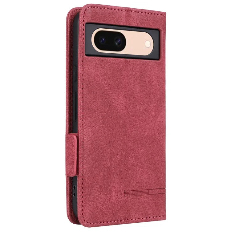 For Google Pixel 8a Case Hardware Decor PU Leather Stand Phone Cover