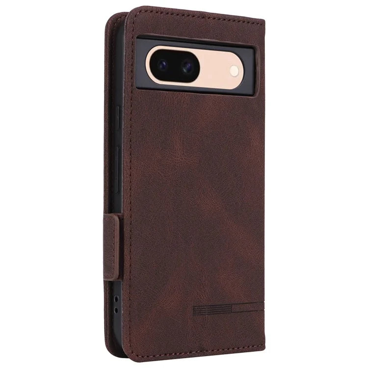 For Google Pixel 8a Case Hardware Decor PU Leather Stand Phone Cover