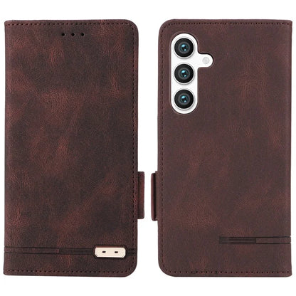 For Samsung Galaxy S24+ Case Wallet Hardware Decor Leather Smart Phone Cover