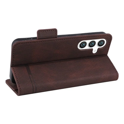 For Samsung Galaxy S24+ Case Wallet Hardware Decor Leather Smart Phone Cover