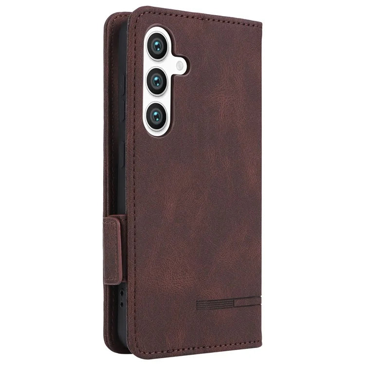 For Samsung Galaxy S24+ Case Wallet Hardware Decor Leather Smart Phone Cover
