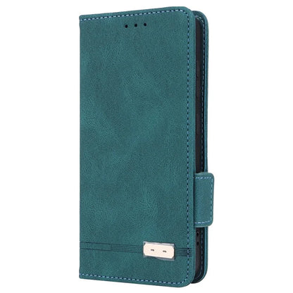 For Samsung Galaxy S24 Case PU Leather Wallet Stand Hardware Decor Phone Protector