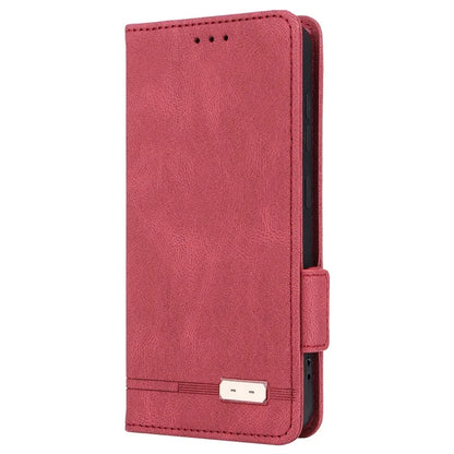 For Samsung Galaxy S24 Case PU Leather Wallet Stand Hardware Decor Phone Protector