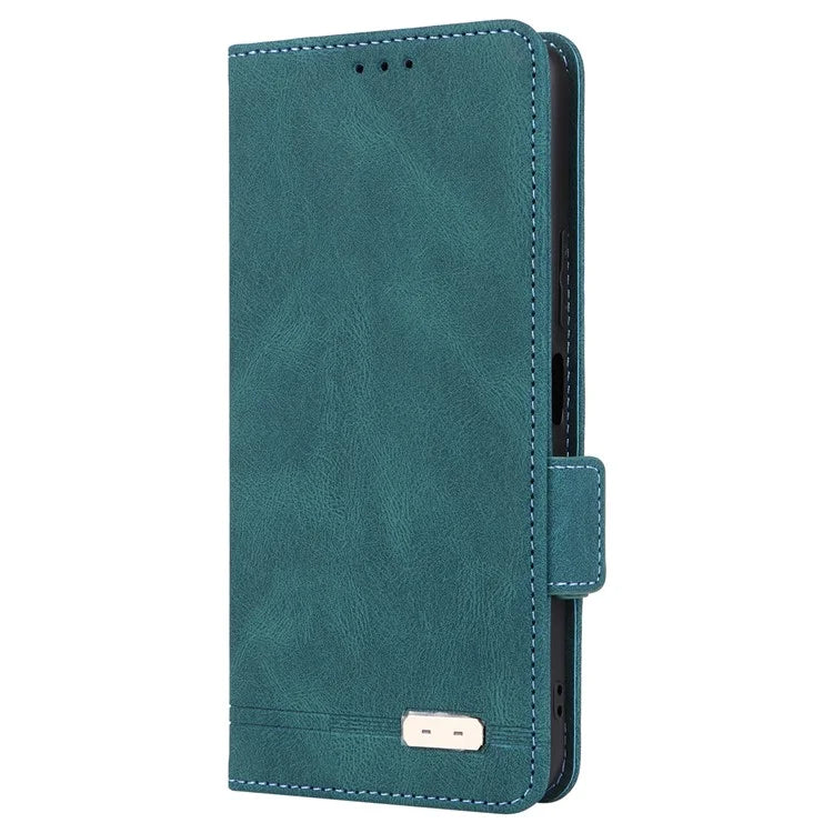 For vivo Y17s 4G Case PU Leather Wallet Hardware Decor Scratch-resistant Phone Shell