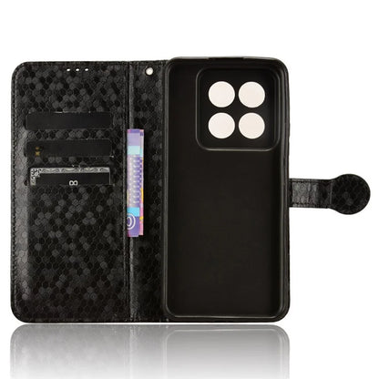 For Xiaomi 14 Pro Case Scratch-resistant PU Leather Stand Phone Shell with Strap