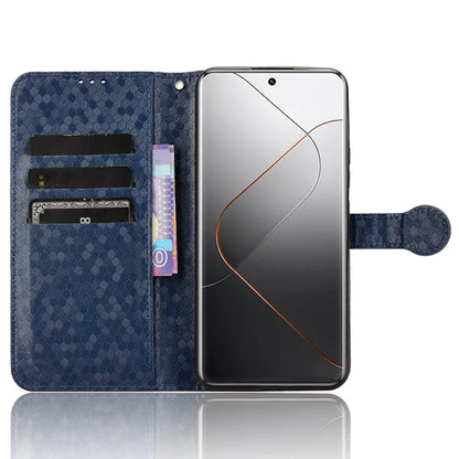 For Xiaomi 14 Pro Case Scratch-resistant PU Leather Stand Phone Shell with Strap