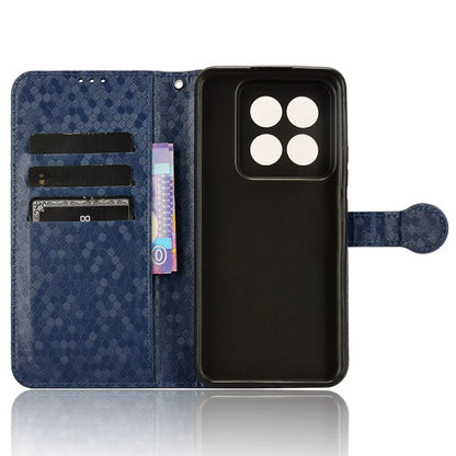 For Xiaomi 14 Pro Case Scratch-resistant PU Leather Stand Phone Shell with Strap