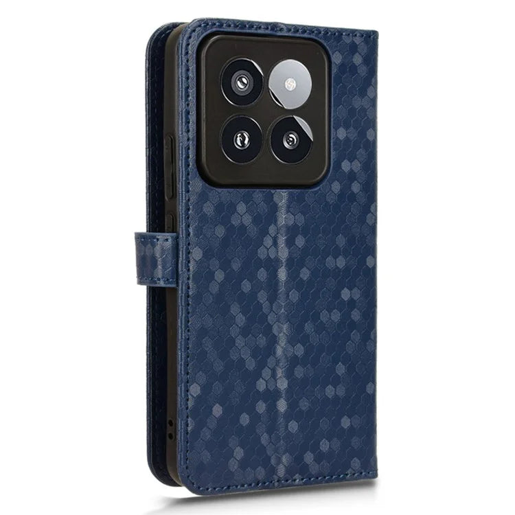 For Xiaomi 14 Pro Case Scratch-resistant PU Leather Stand Phone Shell with Strap