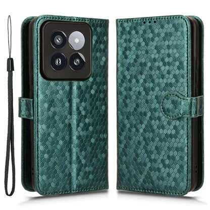 For Xiaomi 14 Pro Case Scratch-resistant PU Leather Stand Phone Shell with Strap