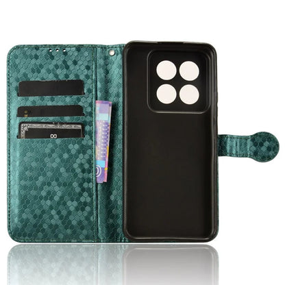 For Xiaomi 14 Pro Case Scratch-resistant PU Leather Stand Phone Shell with Strap