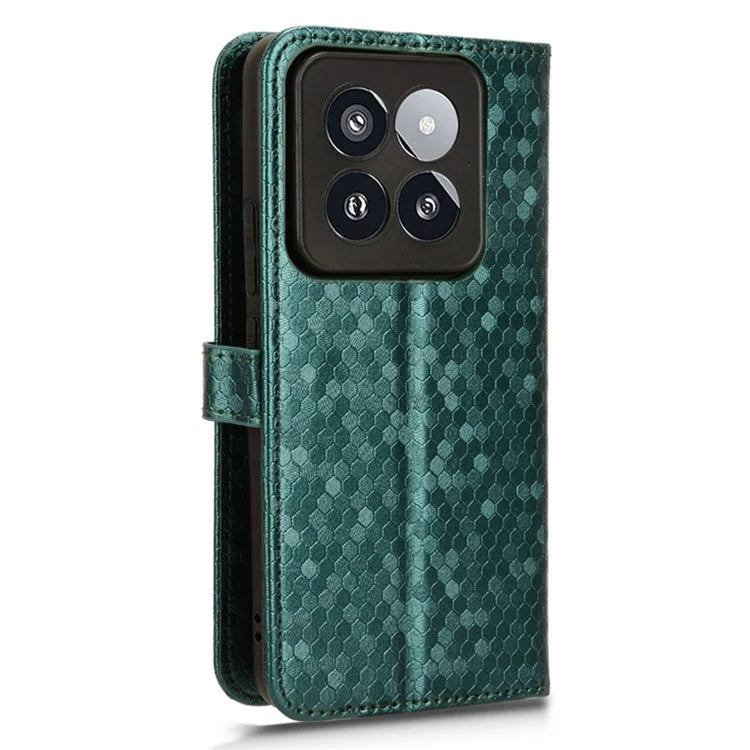 For Xiaomi 14 Pro Case Scratch-resistant PU Leather Stand Phone Shell with Strap