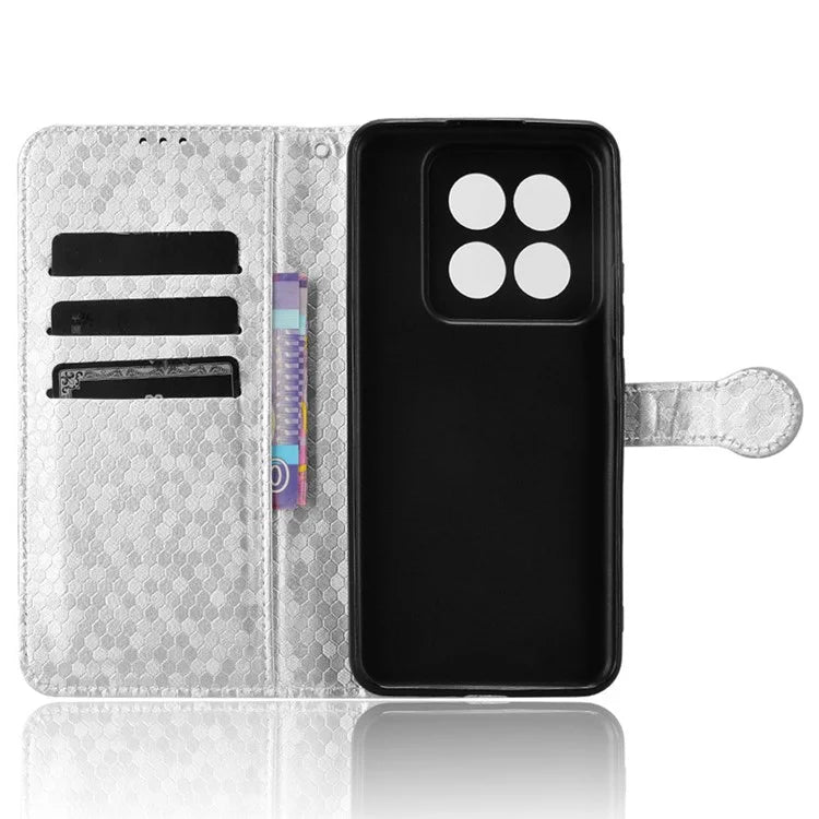 For Xiaomi 14 Pro Case Scratch-resistant PU Leather Stand Phone Shell with Strap