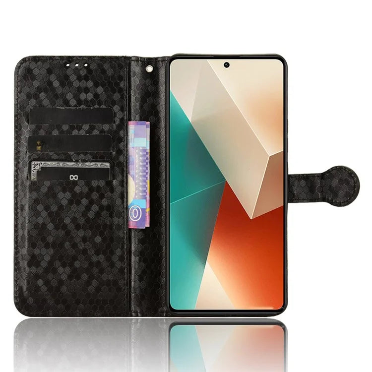 For Xiaomi Redmi Note 13 5G / 13 5G (China) Case Anti-scratch PU Leather Imprinted Wallet Cell Phone Protector