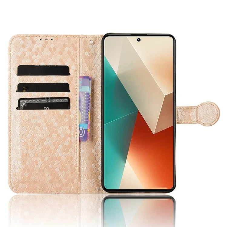 For Xiaomi Redmi Note 13 5G / 13 5G (China) Case Anti-scratch PU Leather Imprinted Wallet Cell Phone Protector