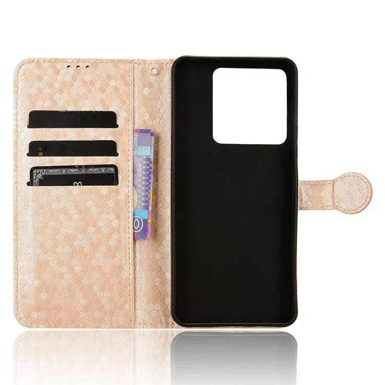 For Xiaomi Redmi Note 13 5G / 13 5G (China) Case Anti-scratch PU Leather Imprinted Wallet Cell Phone Protector