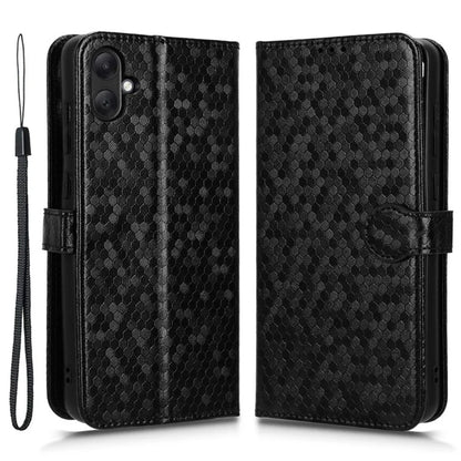 For Samsung Galaxy A05 4G Case Imprinted PU Leather Wallet Phone Shell with Strap
