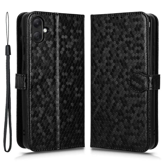 For Samsung Galaxy A05 4G Case Imprinted PU Leather Wallet Phone Shell with Strap