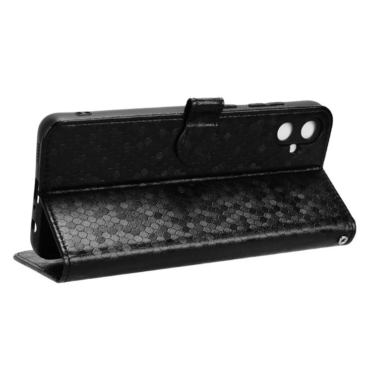 For Samsung Galaxy A05 4G Case Imprinted PU Leather Wallet Phone Shell with Strap