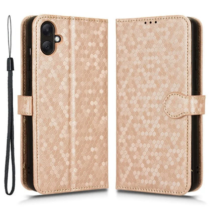 For Samsung Galaxy A05 4G Case Imprinted PU Leather Wallet Phone Shell with Strap