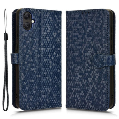 For Samsung Galaxy A05 4G Case Imprinted PU Leather Wallet Phone Shell with Strap