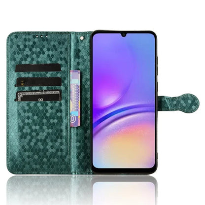 For Samsung Galaxy A05 4G Case Imprinted PU Leather Wallet Phone Shell with Strap
