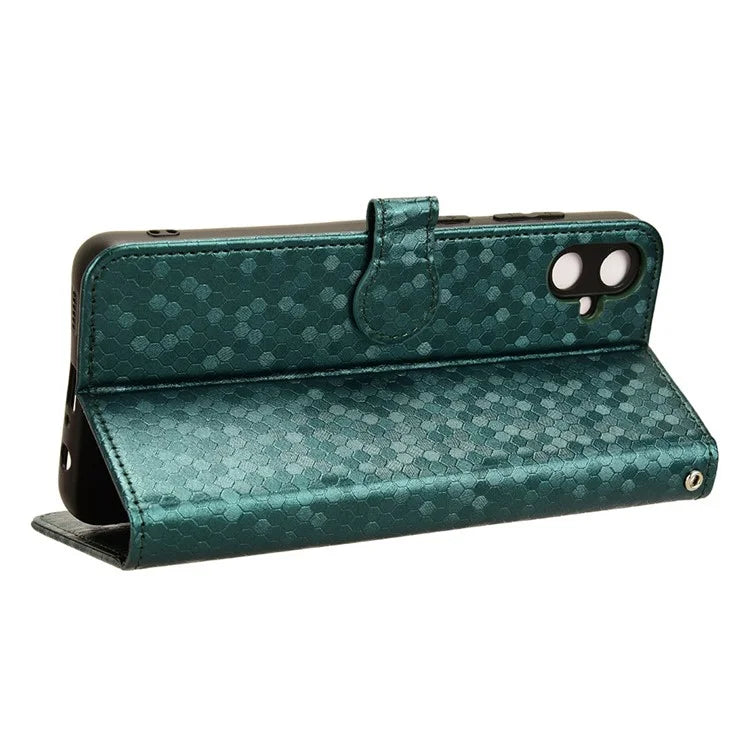 For Samsung Galaxy A05 4G Case Imprinted PU Leather Wallet Phone Shell with Strap