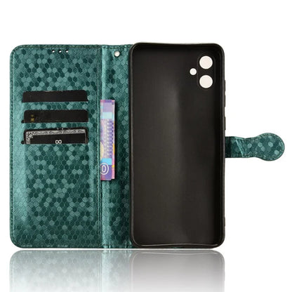 For Samsung Galaxy A05 4G Case Imprinted PU Leather Wallet Phone Shell with Strap